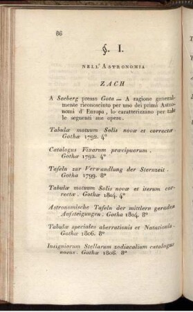 §. I. Astronomia