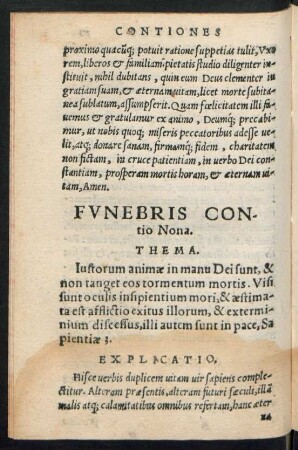 Funebris Contio Nona.