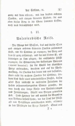 § II. Unterirdische Reise.
