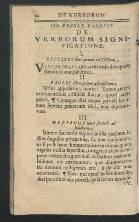 Tit. Penult. Pandect. De Verborum Significatione.