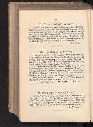 34. Das kunsthistorische Seminar.