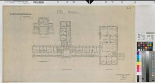 Arnsberg, Amtsgericht und Gerichtsgefängnis, 1. Obergeschoss, Grundriss, Baubestandszeichnung