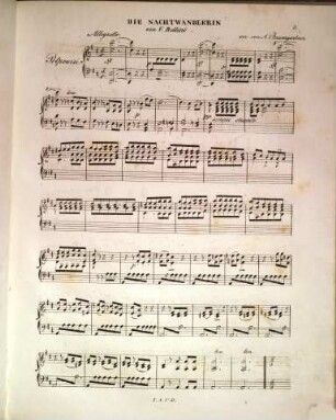 L' écho de l'opéra : ou collection de potpourris brillants sur des thèmes les plus favoris des nouveaux opéras ; arrangés pour le piano, 9. Die Nachtwandlerin