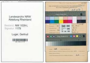 Entnazifizierung Gertrud Luger , geb. 28.05.1904 ()
