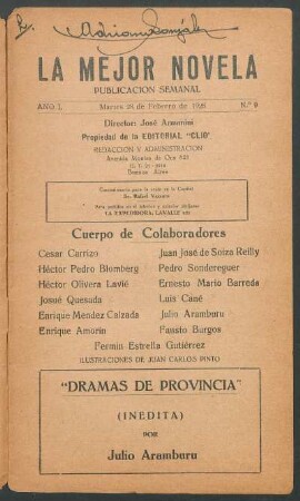 1928000900: Dramas de provincia : (inédita)