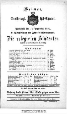 Die relegirten Studenten