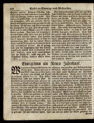 Evangelium am Neuen Jahrstage ... Text. Luc. 2, 21.