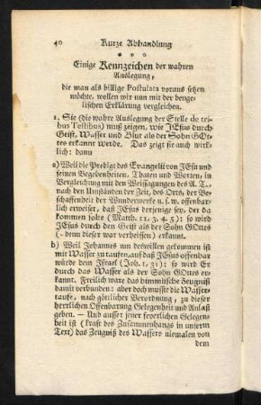 40-48, Einige Kennzeichen der wahren Auslegung.