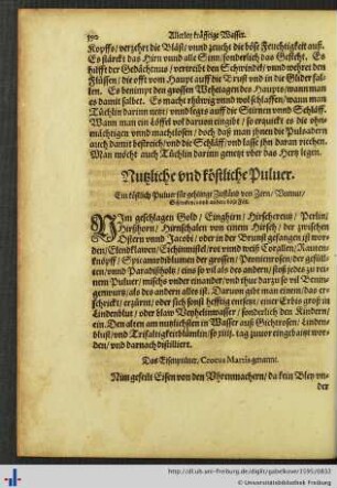 Nutzliche und köstliche Pulver.