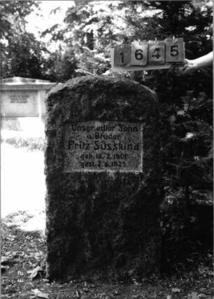 Grabstein 1645 [Hahn S. 210 Grab-Nr. 2327]