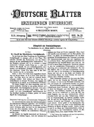 Dörpfeld als Sozialpädagoge