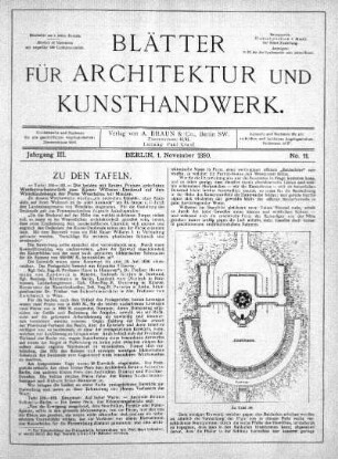 No. 11, 1. November 1890