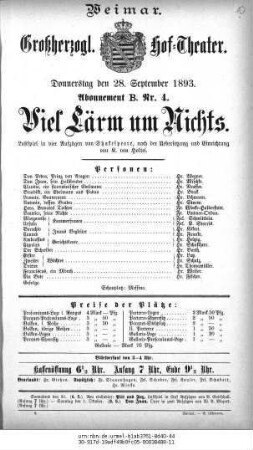 Viel Lärm um Nichts