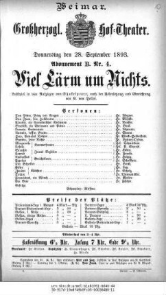 Viel Lärm um Nichts