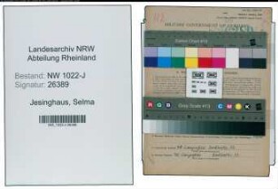 Entnazifizierung Selma Jesinghaus , geb. 28.08.1883 (Gastwirtin)