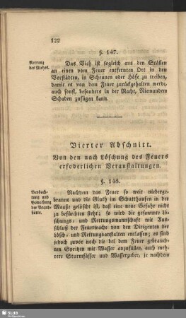 Vierter Abschnitt. Von den nach Löschung des Feuers erfoderlichen Veranstaltungen