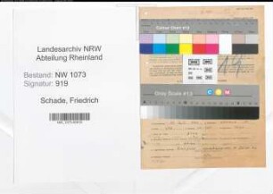 Entnazifizierung Friedrich Schade , geb. 21.07.1906 (Ingenieur)