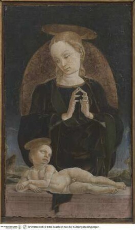 Madonna in Anbetung des Christuskindes, sogenannte "Tierkreis-Madonna"