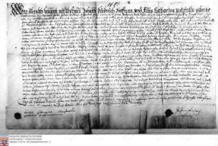 Johann Friedrich Hoffmann verkauft an Friedrich Wambold den früher Knobloch v. Hatzbach gehörigen Hof zu Bürstadt