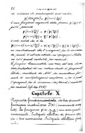 Capitolo X. Proprieta fondamentali della prima funzione modulare.