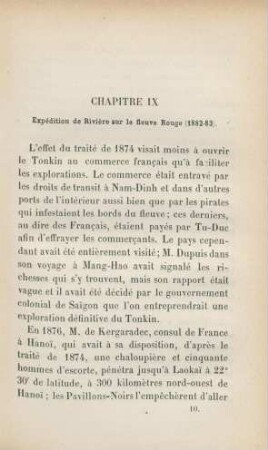 Chapitre IX. Expédition de Rivière sur le fleuve Rouge (1882 - 83)