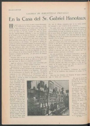Galería de bibliotecas privadas : En la casa del Sr. Gabriel Hanotaux