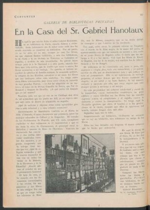 Galería de bibliotecas privadas : En la casa del Sr. Gabriel Hanotaux