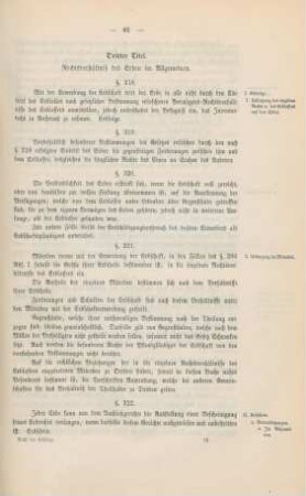 Dritter Titel. Rechtsverhältniß des Erben im Allgemeinen