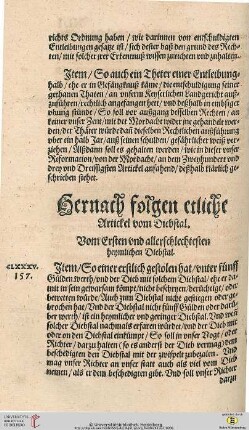 Hernach folgten etliche Artickel vom Diebstal