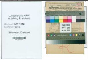 Entnazifizierung Christine Schloeter , geb. 18.10.1922 (Kontoristin)