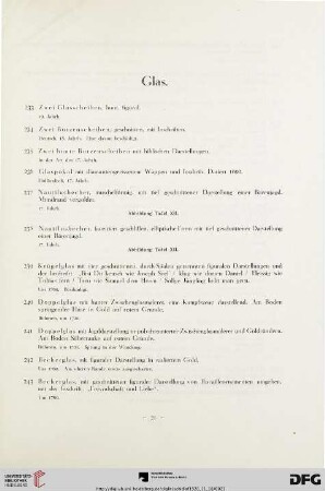 Glas (Nr. 233-273)