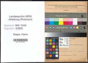 Entnazifizierung Hans Kiepe , geb. 01.03.1915 ()