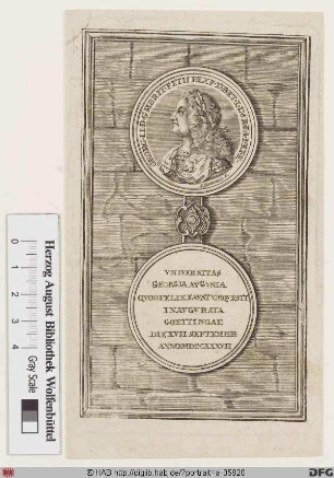 Bildnis Georg II. (August), König von Großbritannien u. Irland, Kurfürst von Hannover (reg. 1727-60)