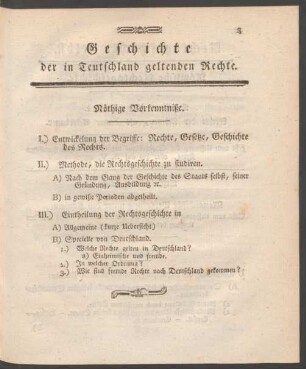 Geschichte der in Teutschland geltenden Rechte.