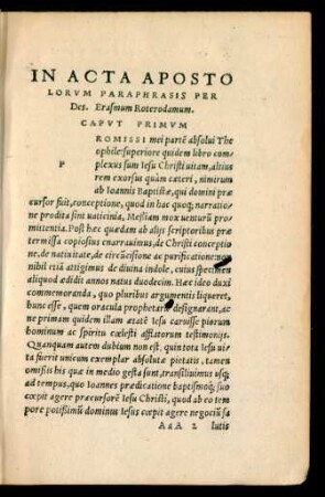 In Acta Apostolorum Paraphrasis Per Des. Erasmum Roterodamum.