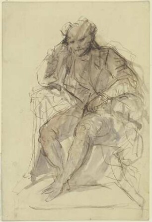 Sitzende Figur (Schopenhauer?)