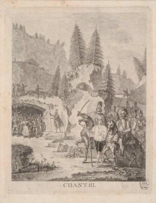Illustration zum Gedicht "Le Palladium" von Friedrich II. von Preußen (3. Gesang)