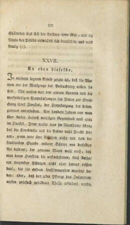 XXVII. An eben dieselbe.