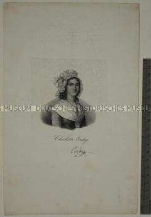 Porträt der Mörderin von Marat, Charlotte Corday