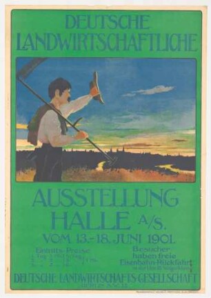Plakat: Deutsche landwirtschaftliche Ausstellung 1901, Halle