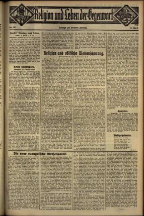 Dritte Ausgabe vom Sonntag, den 15. April 1934.