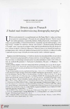 71: Strusie jaja w Prusach : z badań nad średniowieczną ikonografią maryjną =