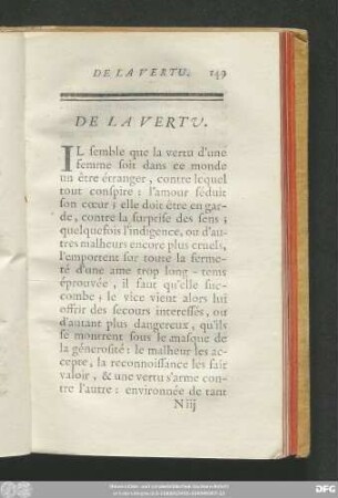 De La Vertu.
