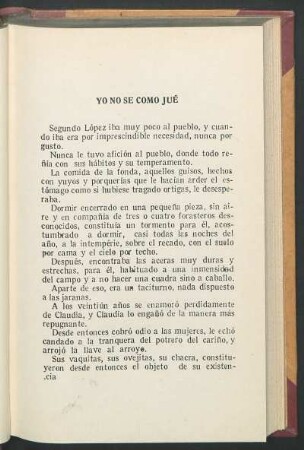 Yo no sé como jué