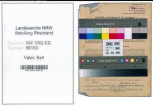 Entnazifizierung Karl Vater, geb. 05.02.1900 (Lehrer)