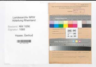 Entnazifizierung Gertrud Haase , geb. 27.01.1888 (Lehrerin)