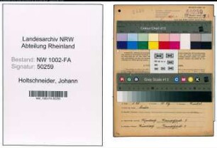 Entnazifizierung Johann Holtschneider, geb. 12.02.1891 (Haendler)