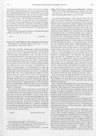 734-735 [Rezension] Propp, William H., Water in the wilderness
