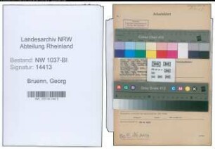 Entnazifizierung Georg Bruenn , geb. 24.03.1898 (Rektor)