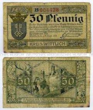 Notgeldschein des Kreises Wittlich